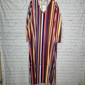NWT OrderPlus Stripe Maxi Dress Size 3x